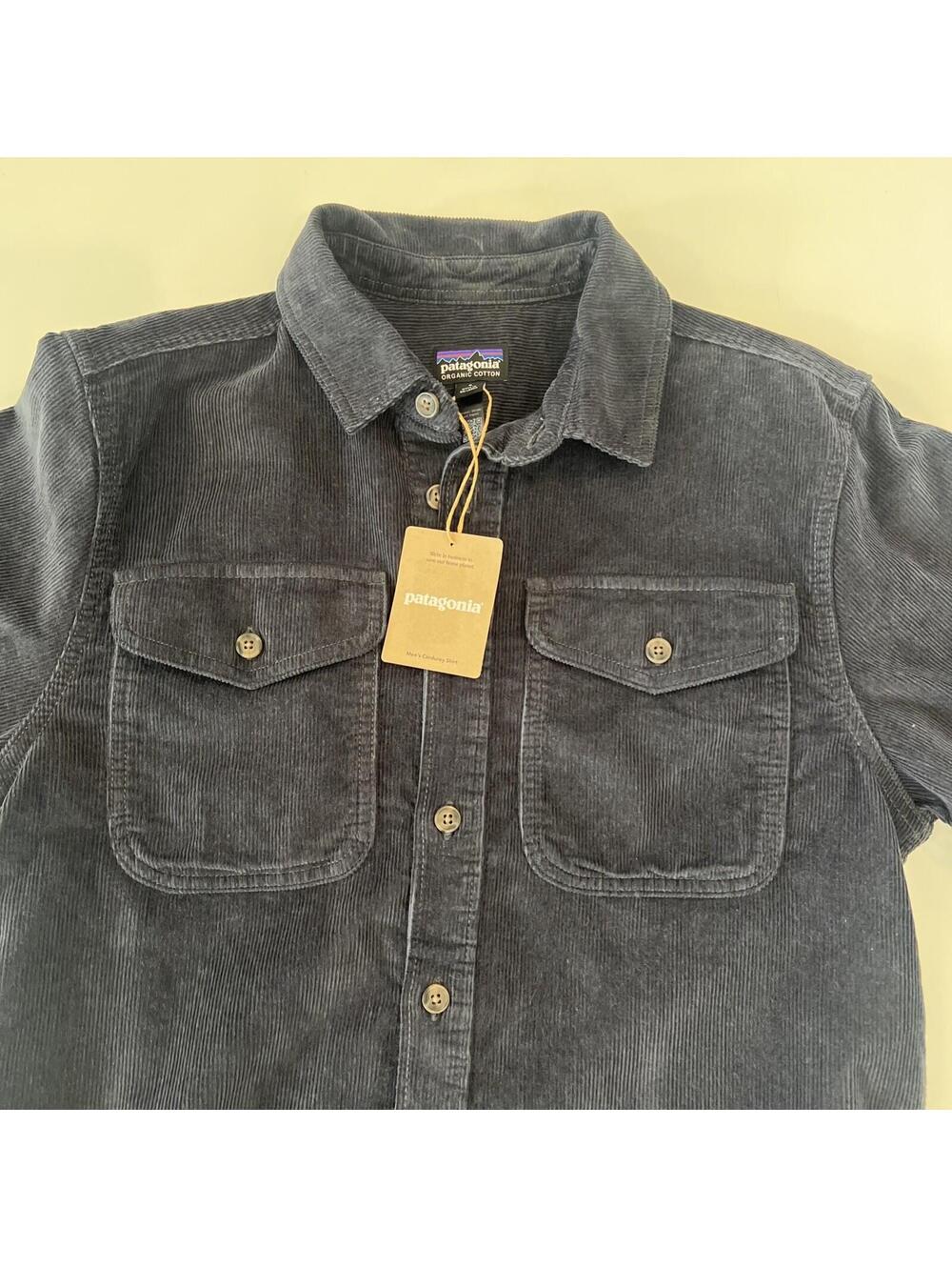 Patagonia Men's Corduroy Heavy-Weight Button Up Shirt Smolder Blue Size S - Picture 5 of 13